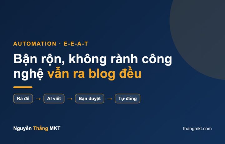 Quy trình tự động hóa viết blog chuẩn E-E-A-T cho doanh nhân bận rộn