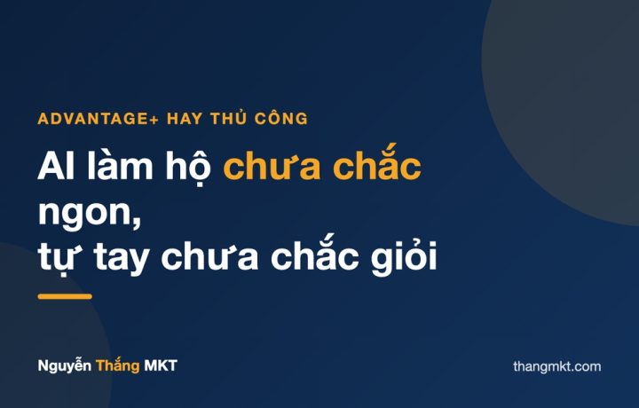 Minh họa chọn Advantage+ hay target thủ công cho Facebook Ads theo lượng dữ liệu pixel