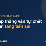 Biểu đồ quy tắc 20% tăng ngân sách Facebook Ads minh họa camp thắng gãy khi tăng tiền quá mạnh