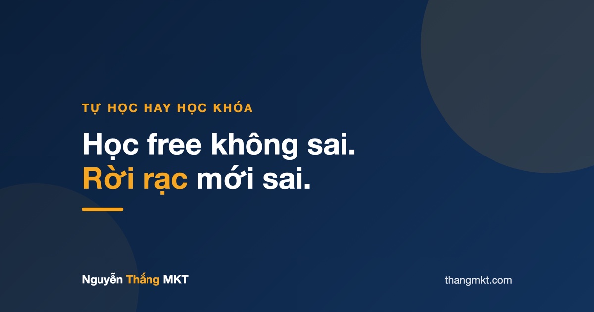 Minh họa tự học Facebook Ads rời rạc so với học khóa có hệ thống tránh tài khoản bị khóa
